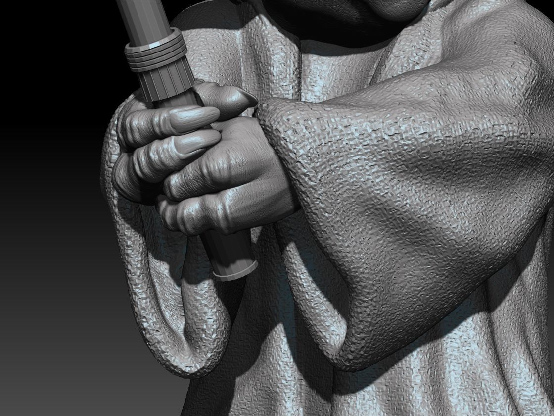 Yoda Fighting 3D print model_3