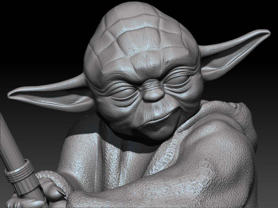 Yoda Fighting 3D print model_2