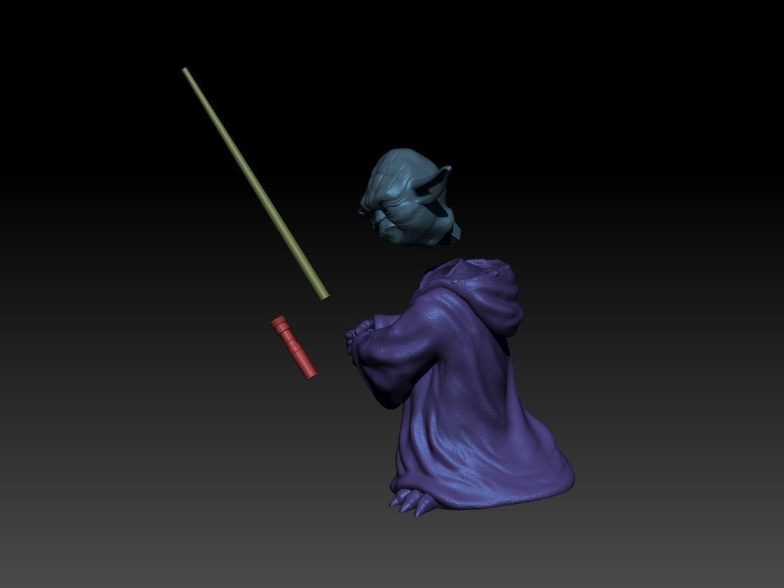 Yoda Fighting 3D print model_4