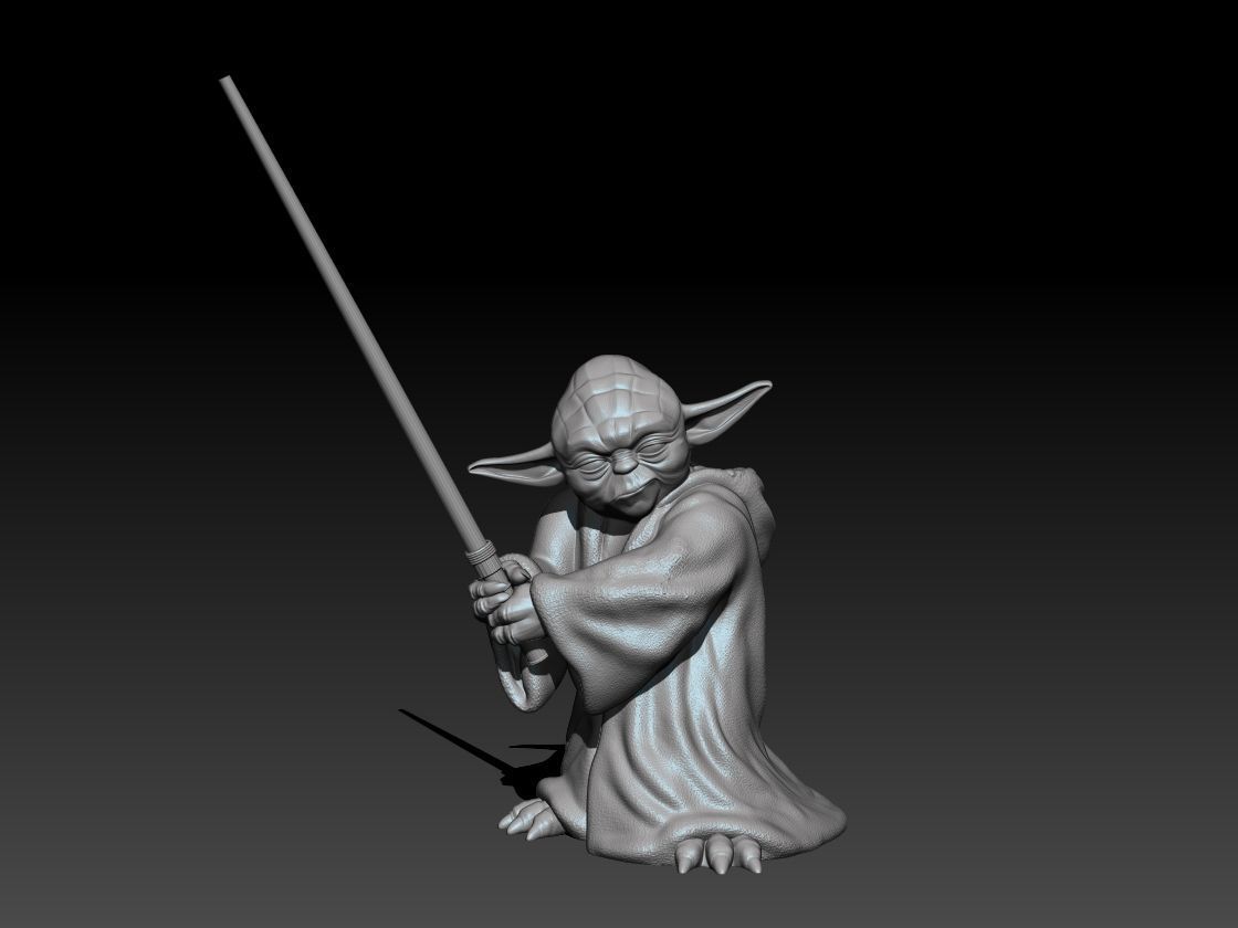 Yoda Fighting 3D print model_5