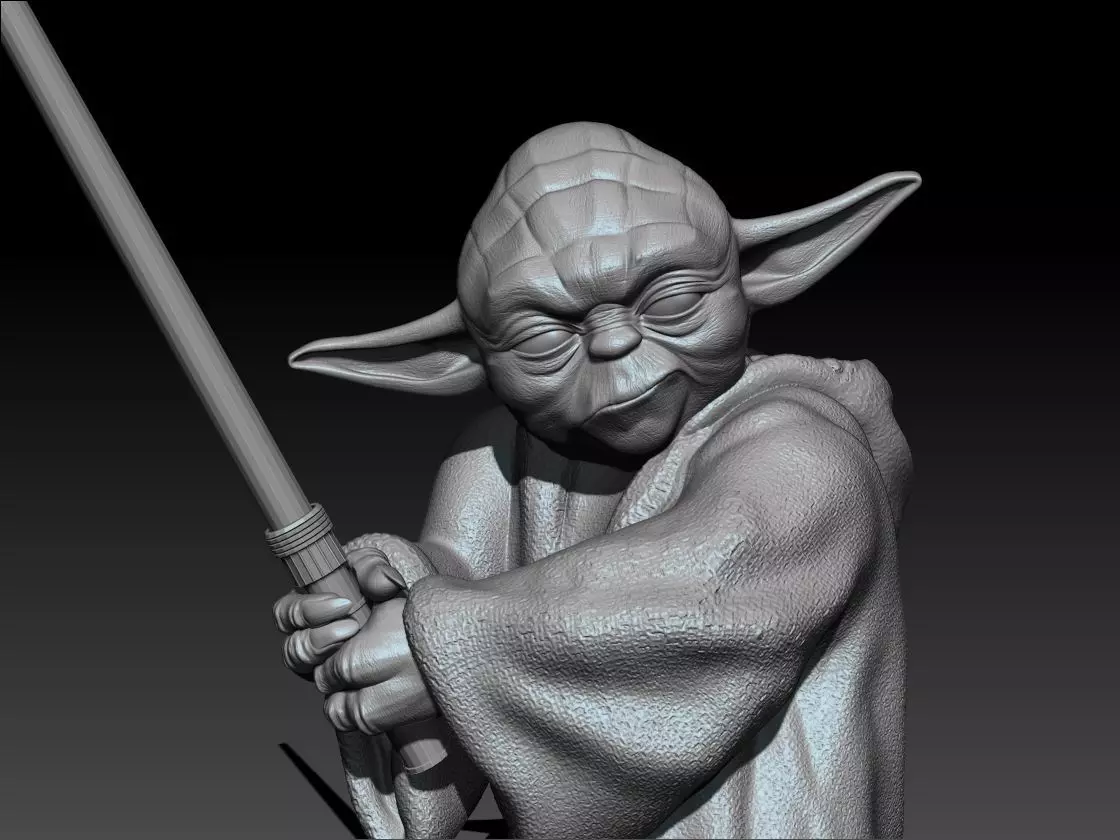 Yoda Fighting 3D print model_0