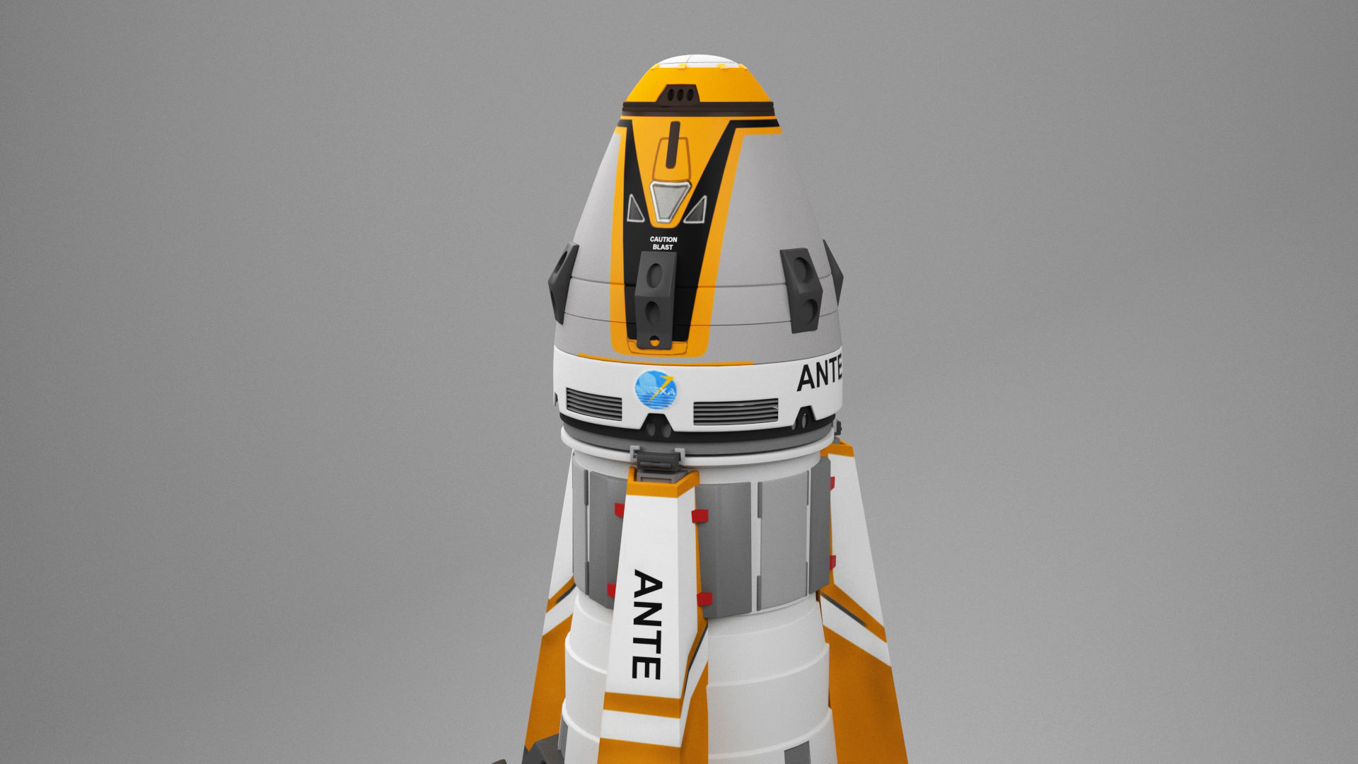 3D Spaceship Low-poly 3D model_4