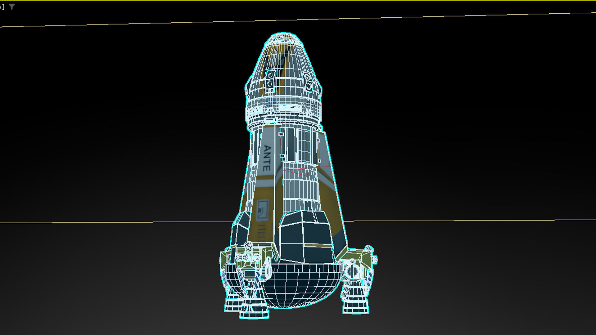 3D Spaceship Low-poly 3D model_6