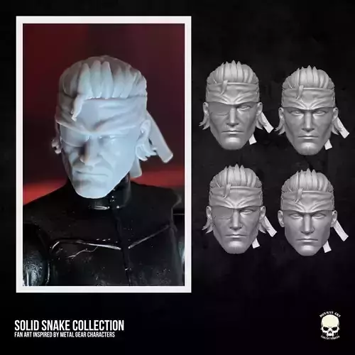 Solid Snake fan art 3D printable File For Action Figures