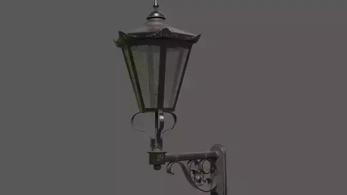 Victorian street wall light 3D model
