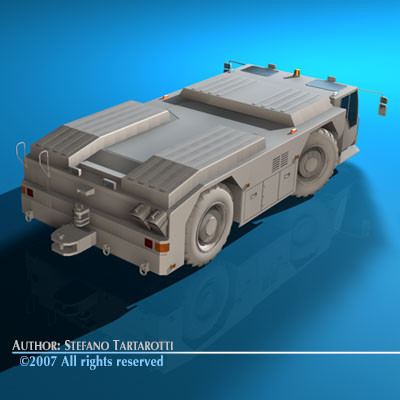 Airport tow tractor 3D model_6