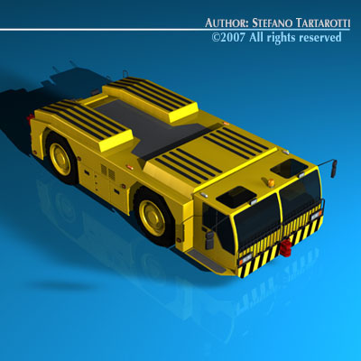 Airport tow tractor 3D model_5