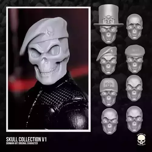 Skull Collection Heads 3D printable File