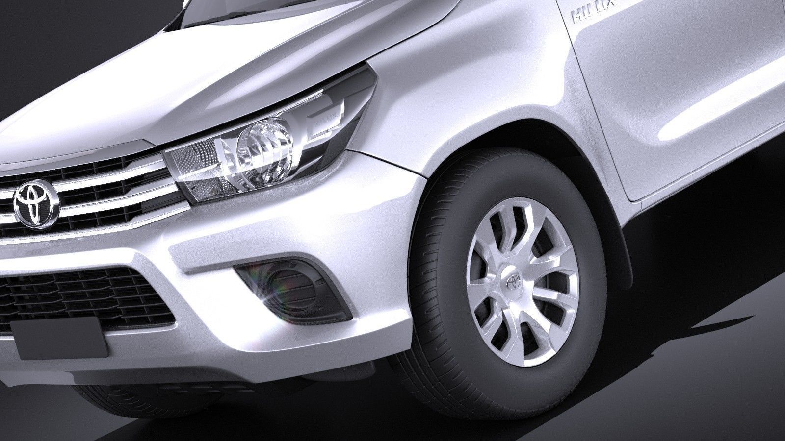 Toyota Hilux Double Cab 2016 base 3D model_2