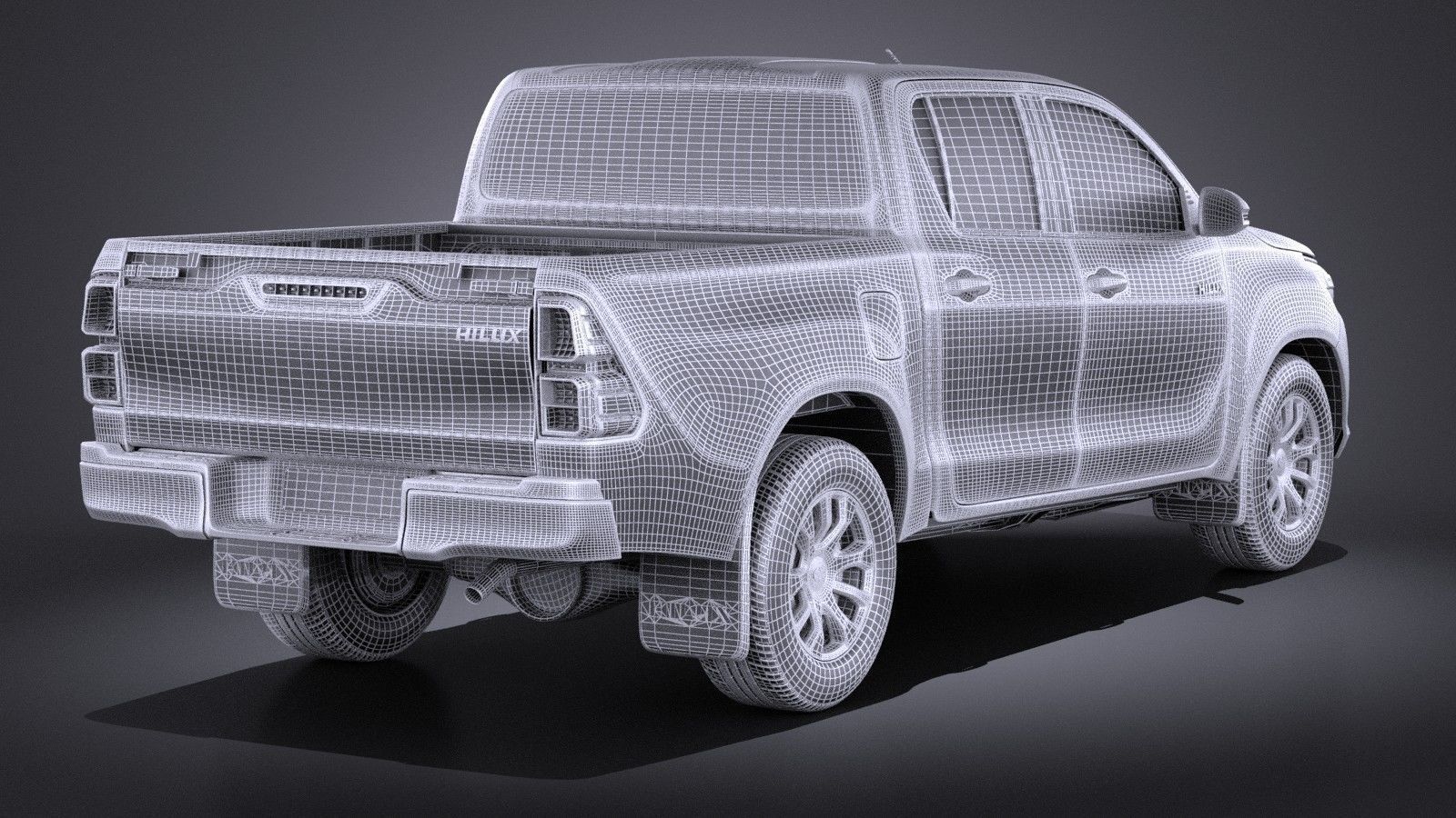 Toyota Hilux Double Cab 2016 base 3D model_13