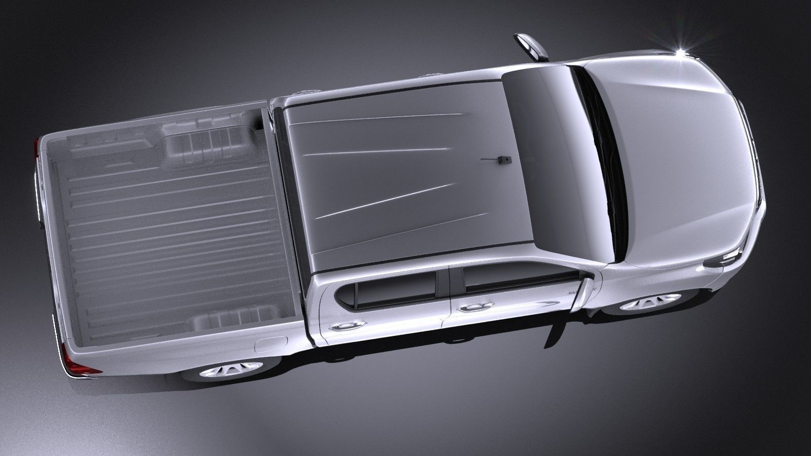 Toyota Hilux Double Cab 2016 base 3D model_7