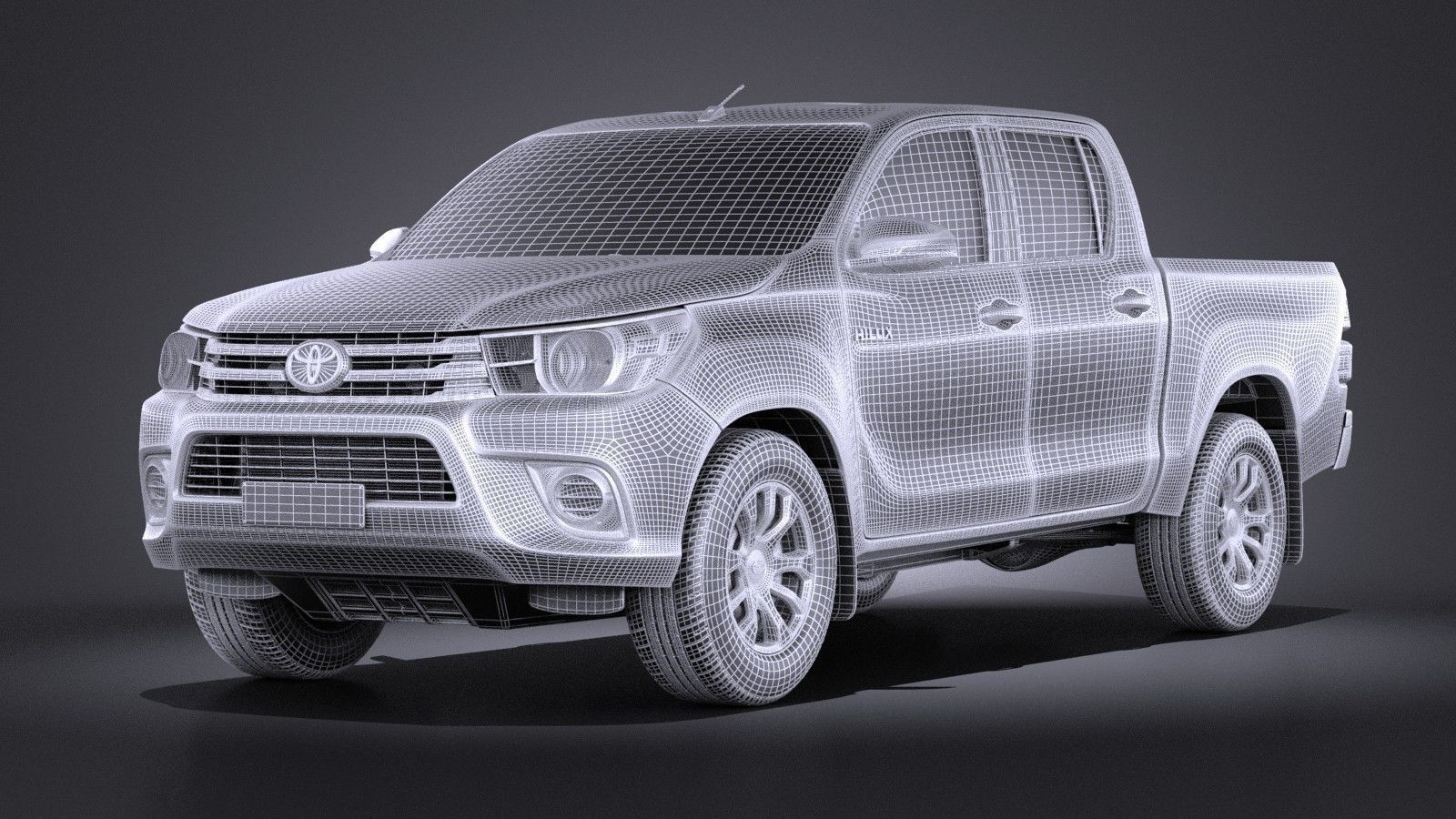Toyota Hilux Double Cab 2016 base 3D model_12
