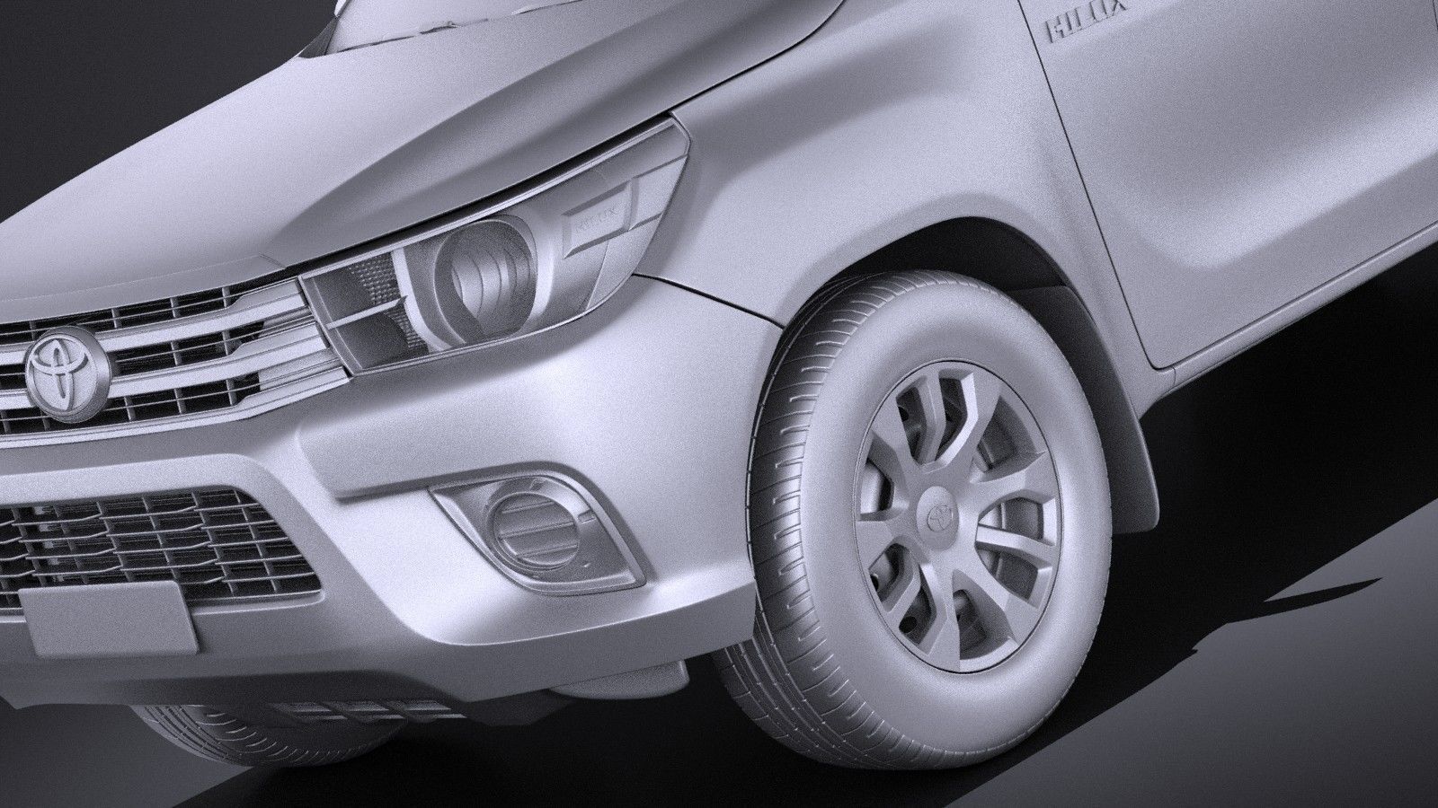 Toyota Hilux Double Cab 2016 base 3D model_9