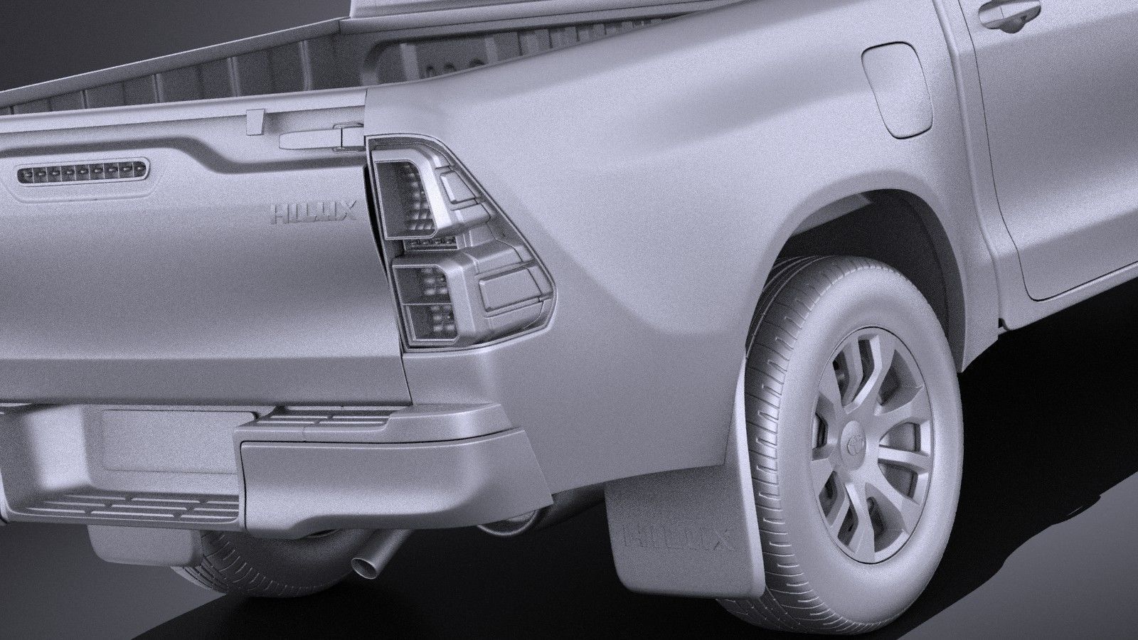 Toyota Hilux Double Cab 2016 base 3D model_10