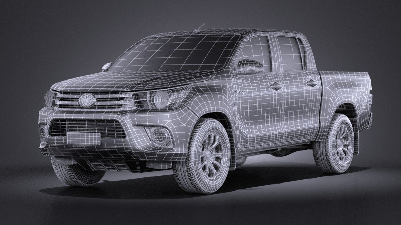 Toyota Hilux Double Cab 2016 base 3D model_14