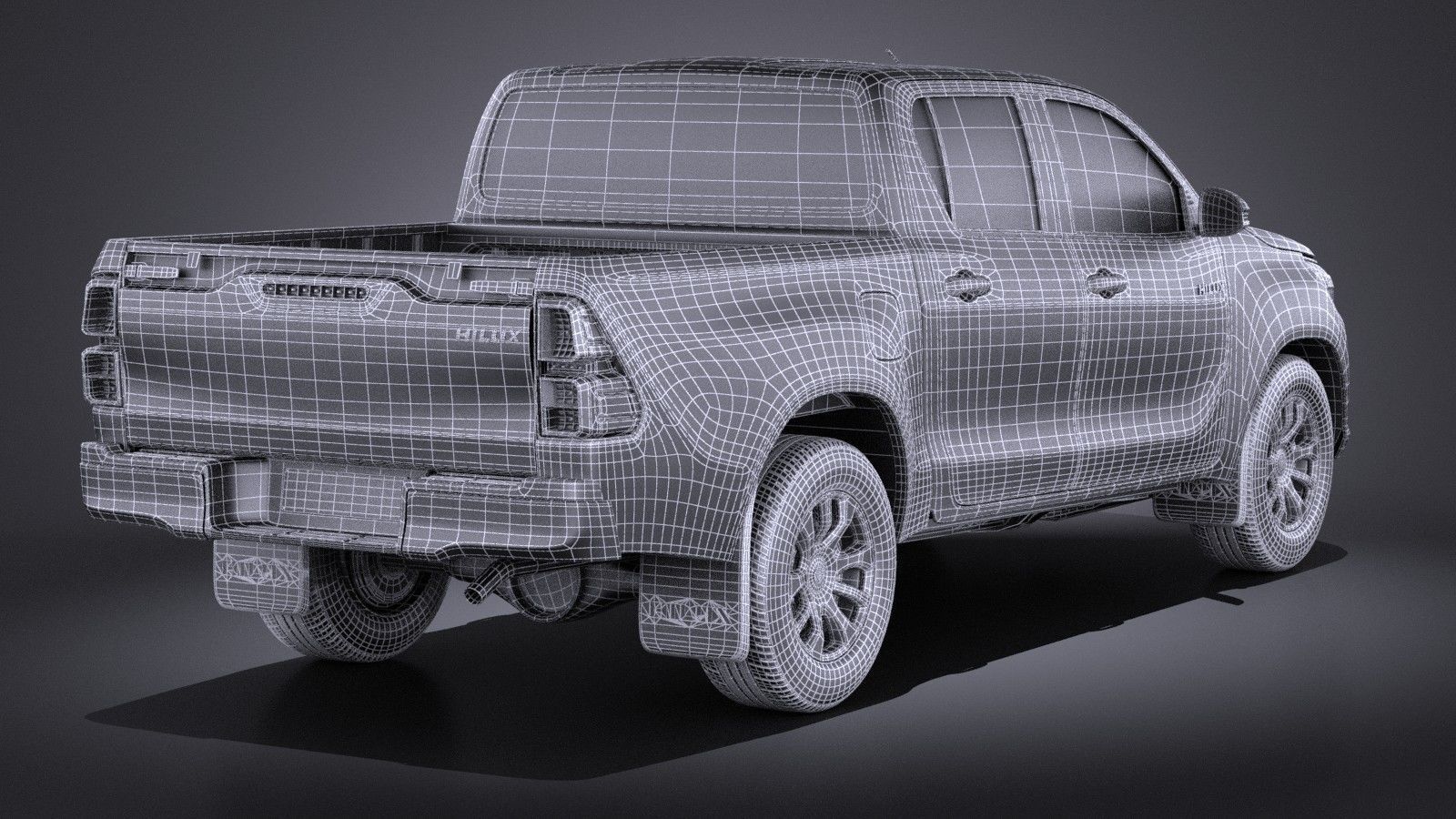 Toyota Hilux Double Cab 2016 base 3D model_15