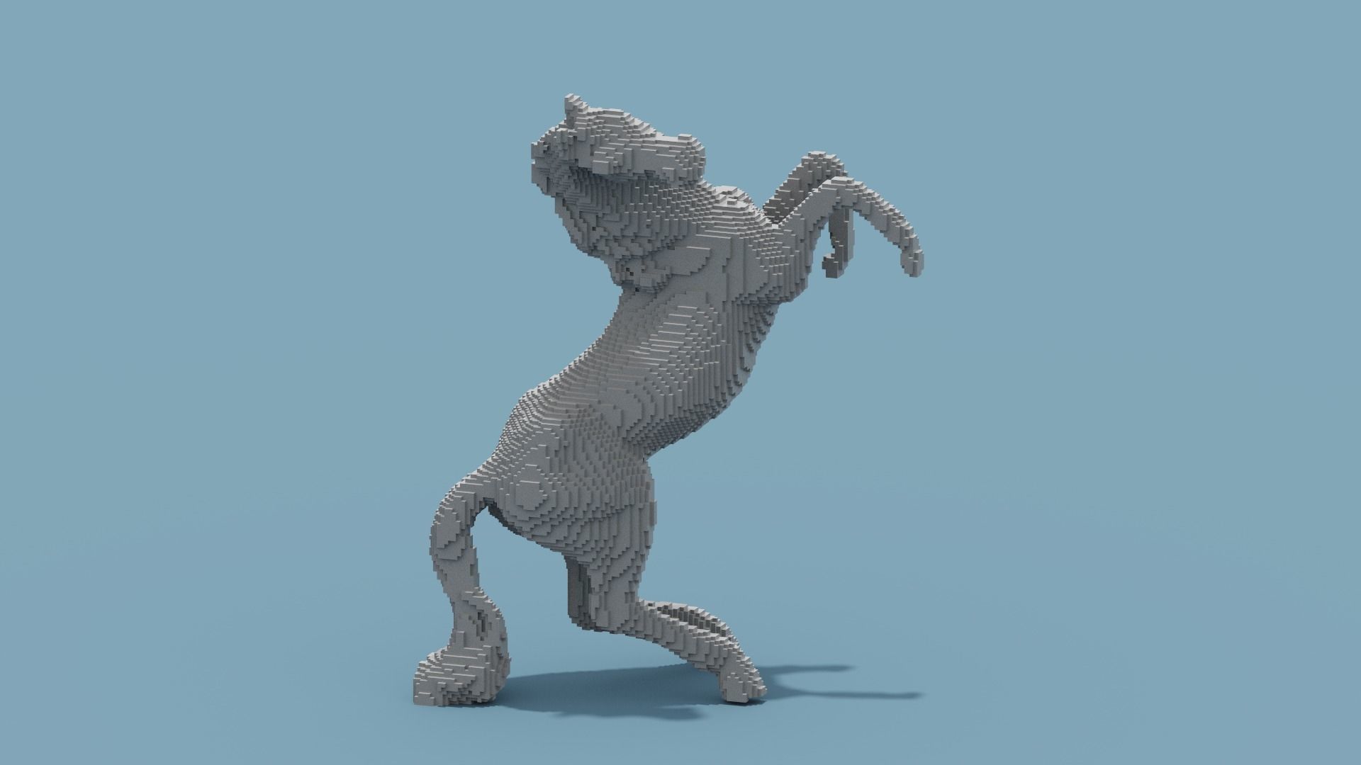 Voxel Horse 3D model_9