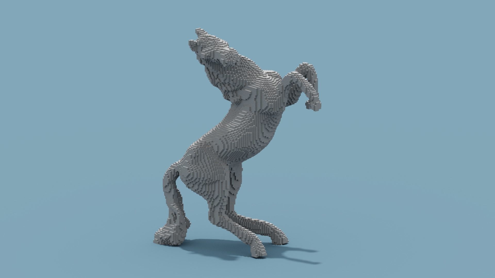 Voxel Horse 3D model_10