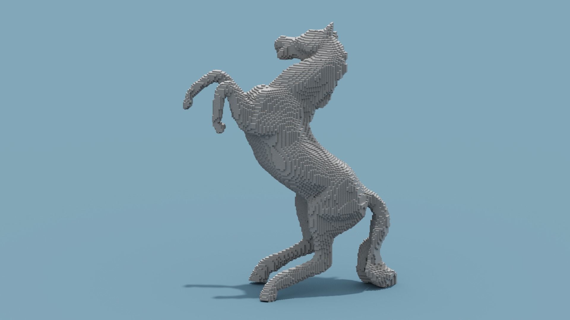 Voxel Horse 3D model_3