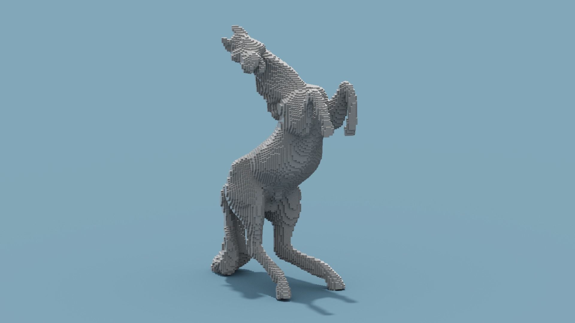 Voxel Horse 3D model_11