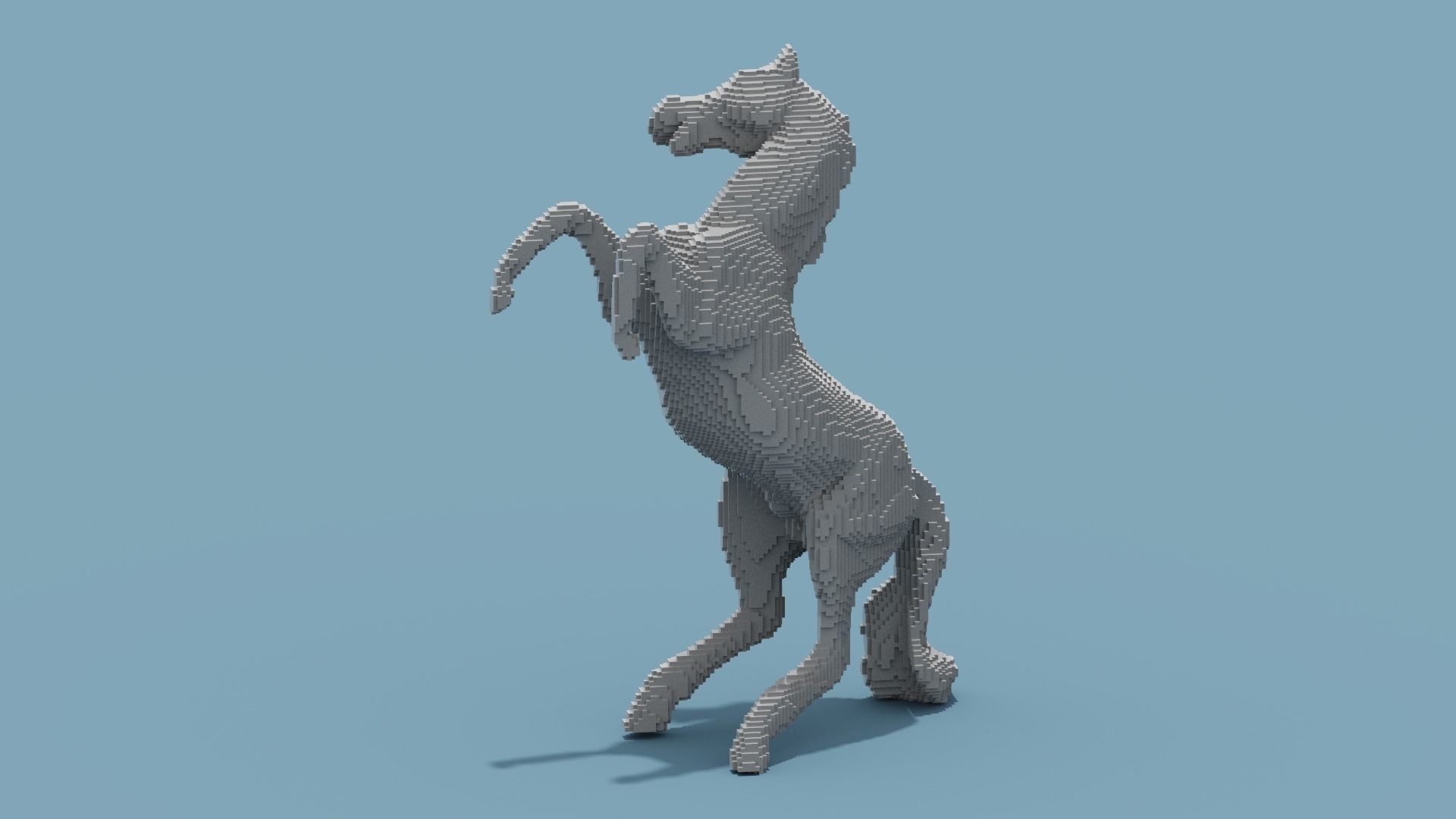 Voxel Horse 3D model_1