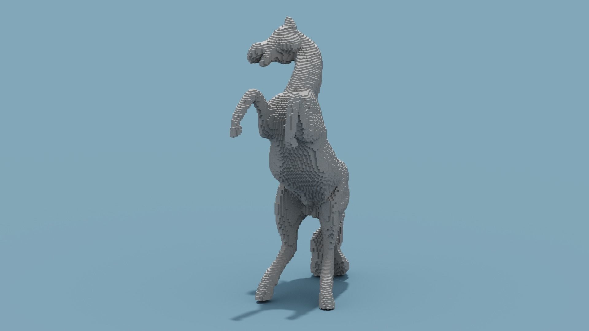 Voxel Horse 3D model_13
