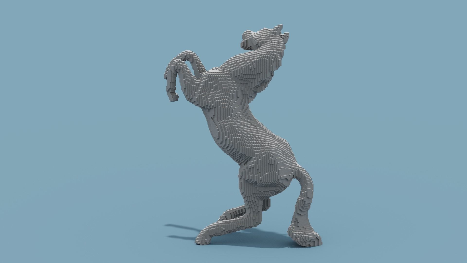 Voxel Horse 3D model_4