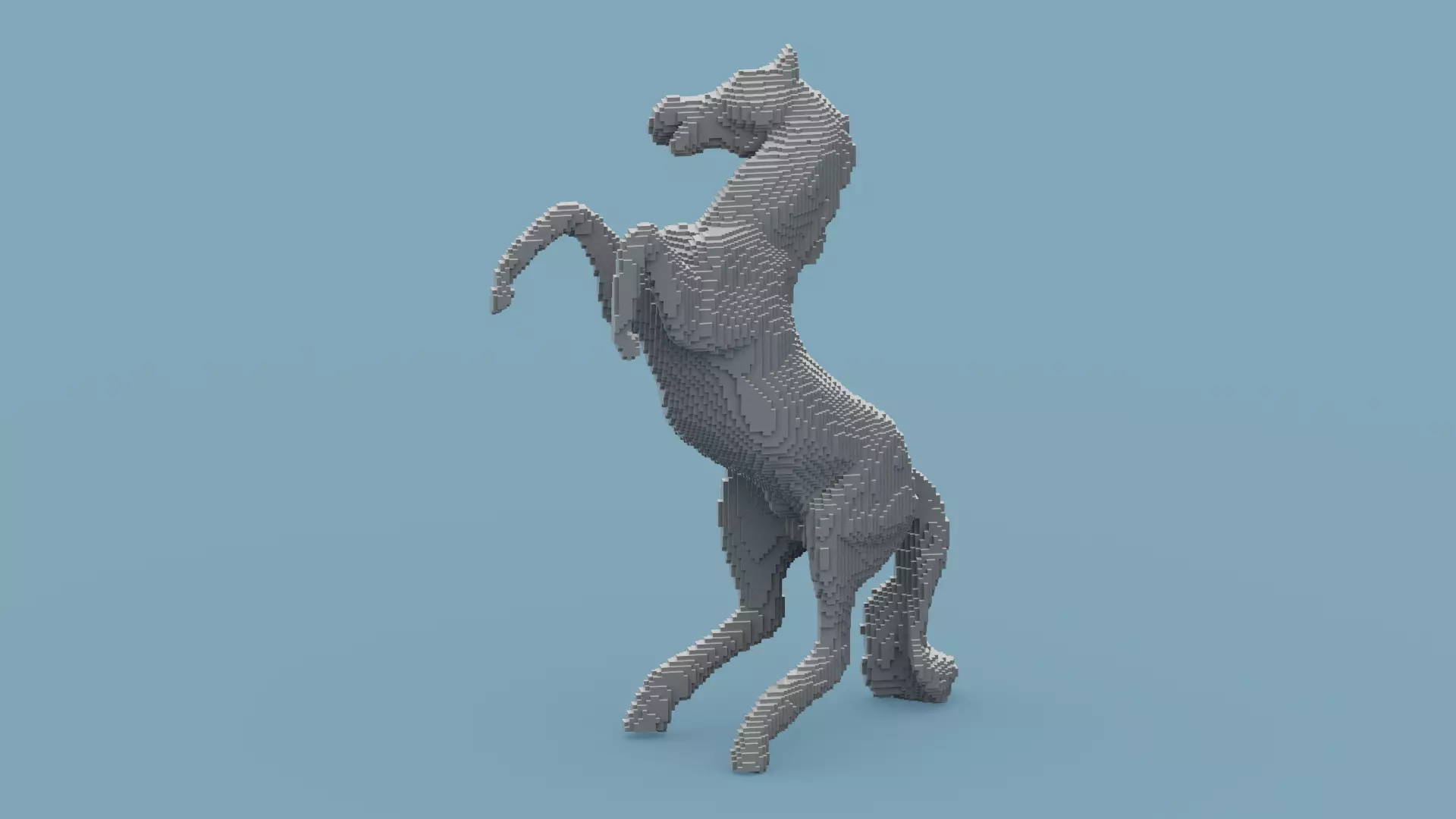 Voxel Horse 3D model_0