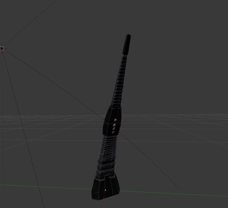 Sci-Fi Antenna Low-poly 3D model_6
