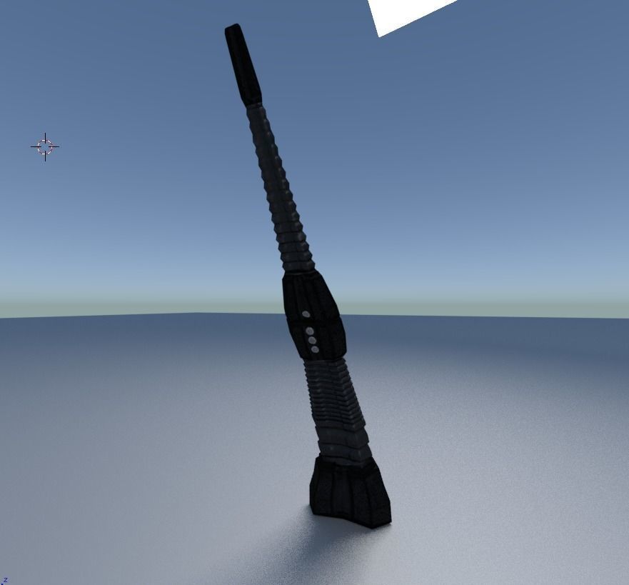 Sci-Fi Antenna Low-poly 3D model_10