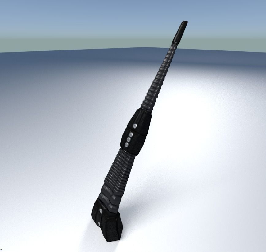 Sci-Fi Antenna Low-poly 3D model_13