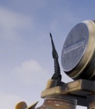 Sci-Fi Antenna Low-poly 3D model_3