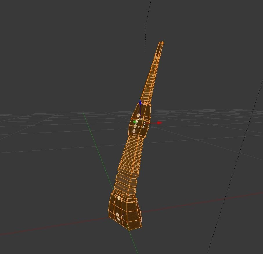 Sci-Fi Antenna Low-poly 3D model_7