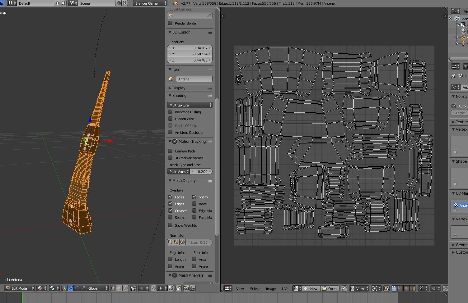 Sci-Fi Antenna Low-poly 3D model_2