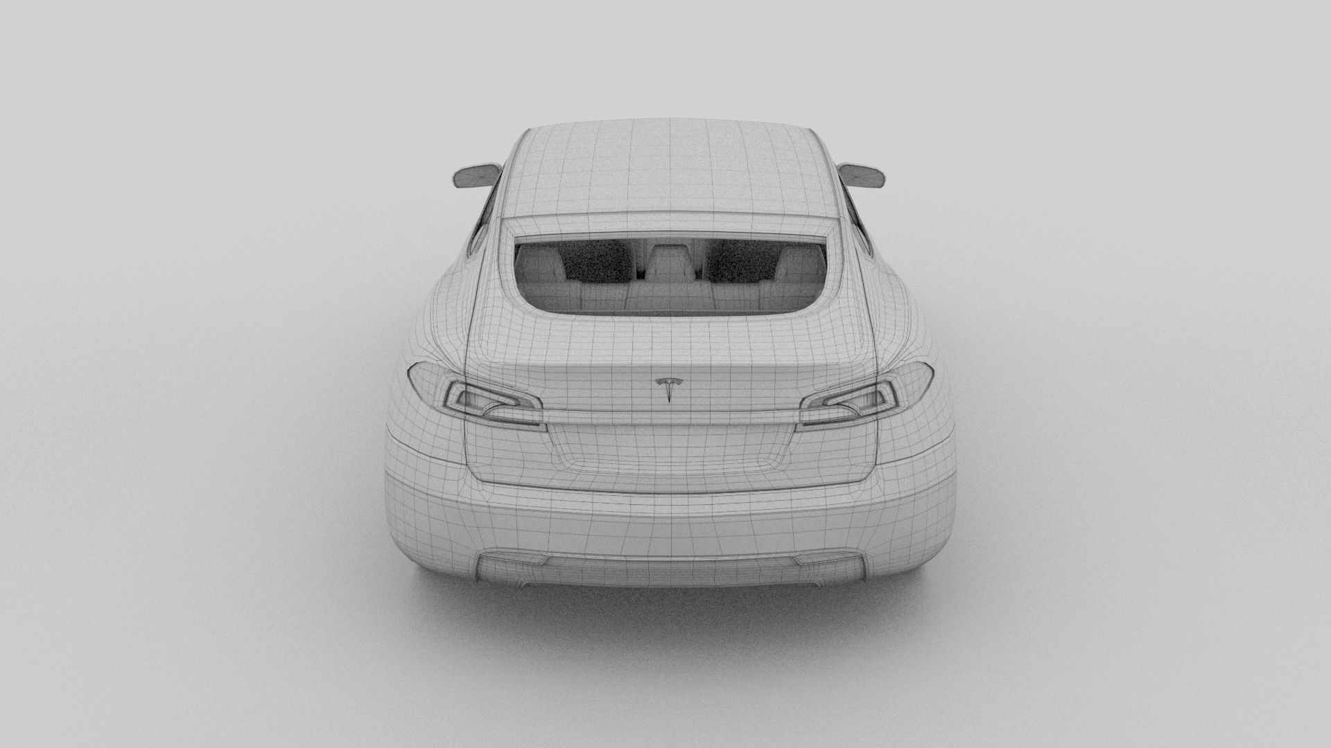 Tesla Model S with chassis interior rev 3D model_57