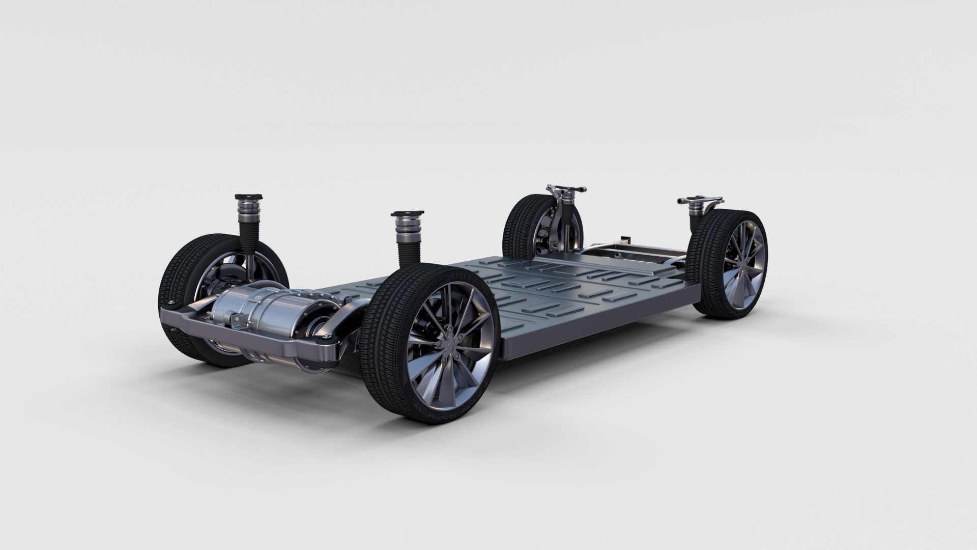 Tesla Model S with chassis interior rev 3D model_10