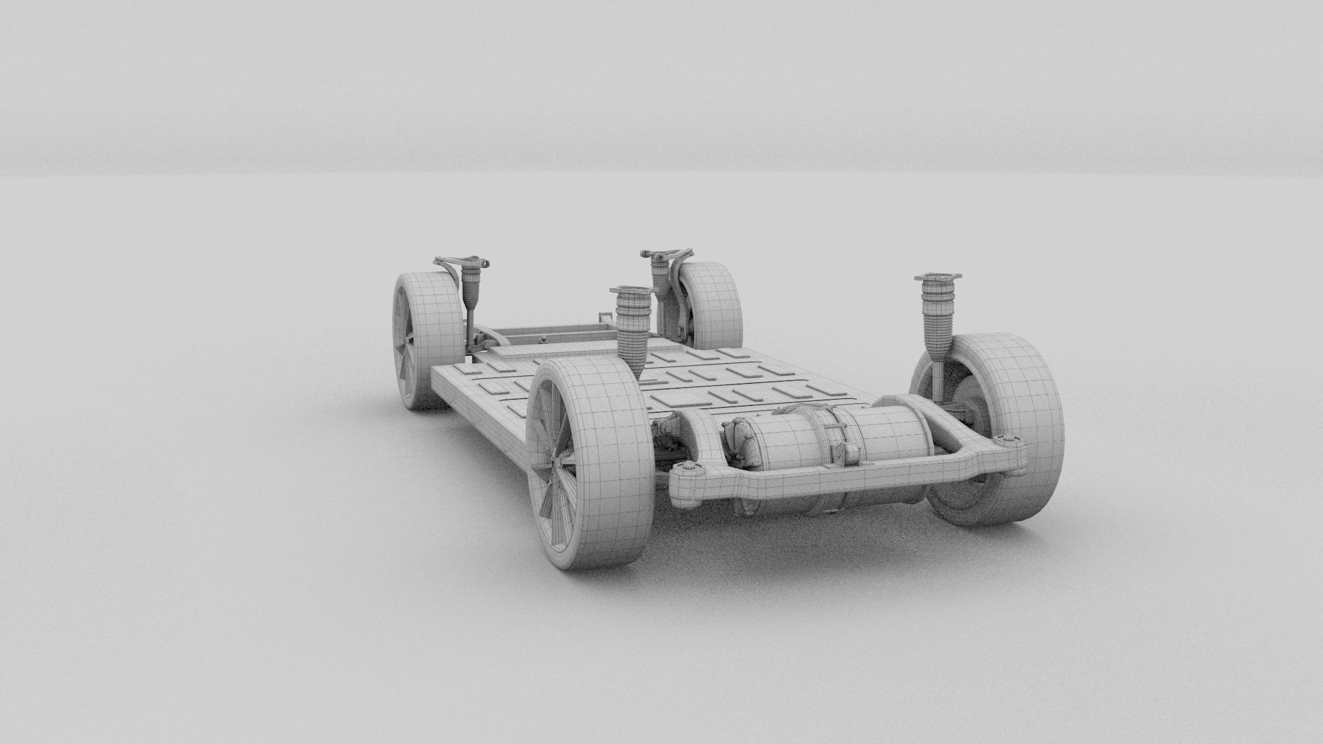 Tesla Model S with chassis interior rev 3D model_22