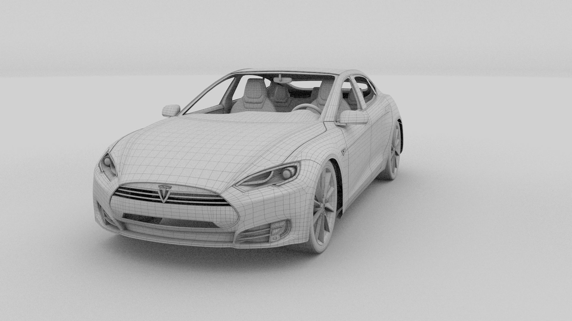 Tesla Model S with chassis interior rev 3D model_16