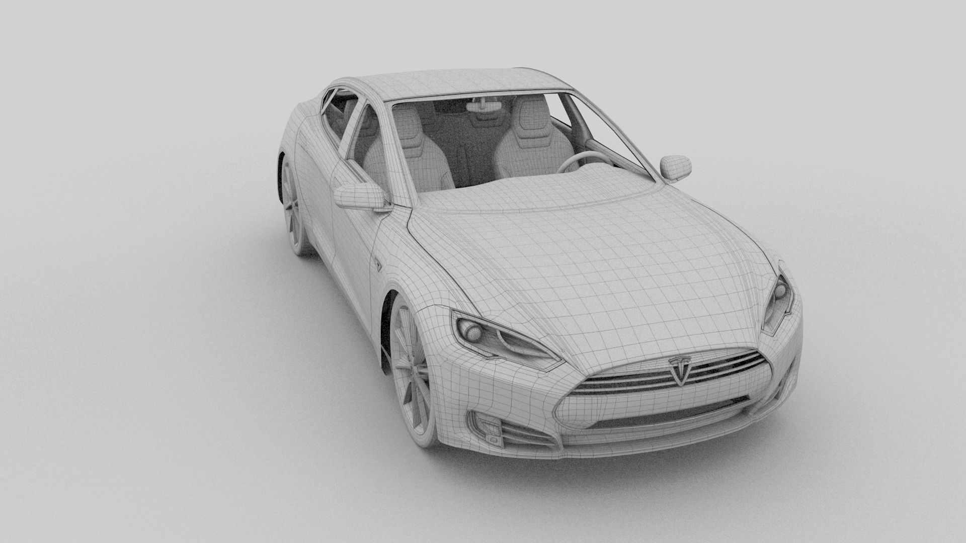 Tesla Model S with chassis interior rev 3D model_86