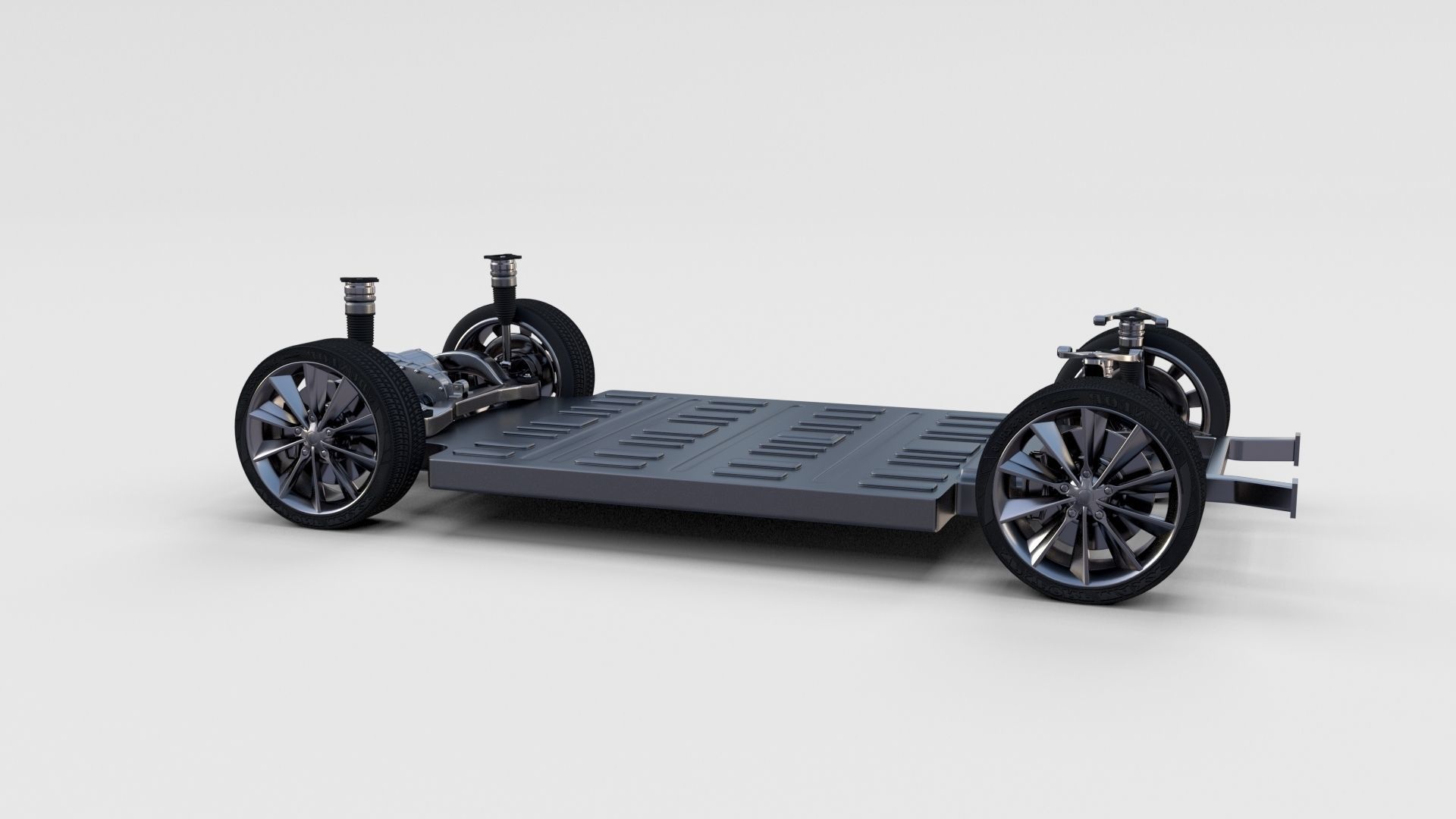 Tesla Model S with chassis interior rev 3D model_33