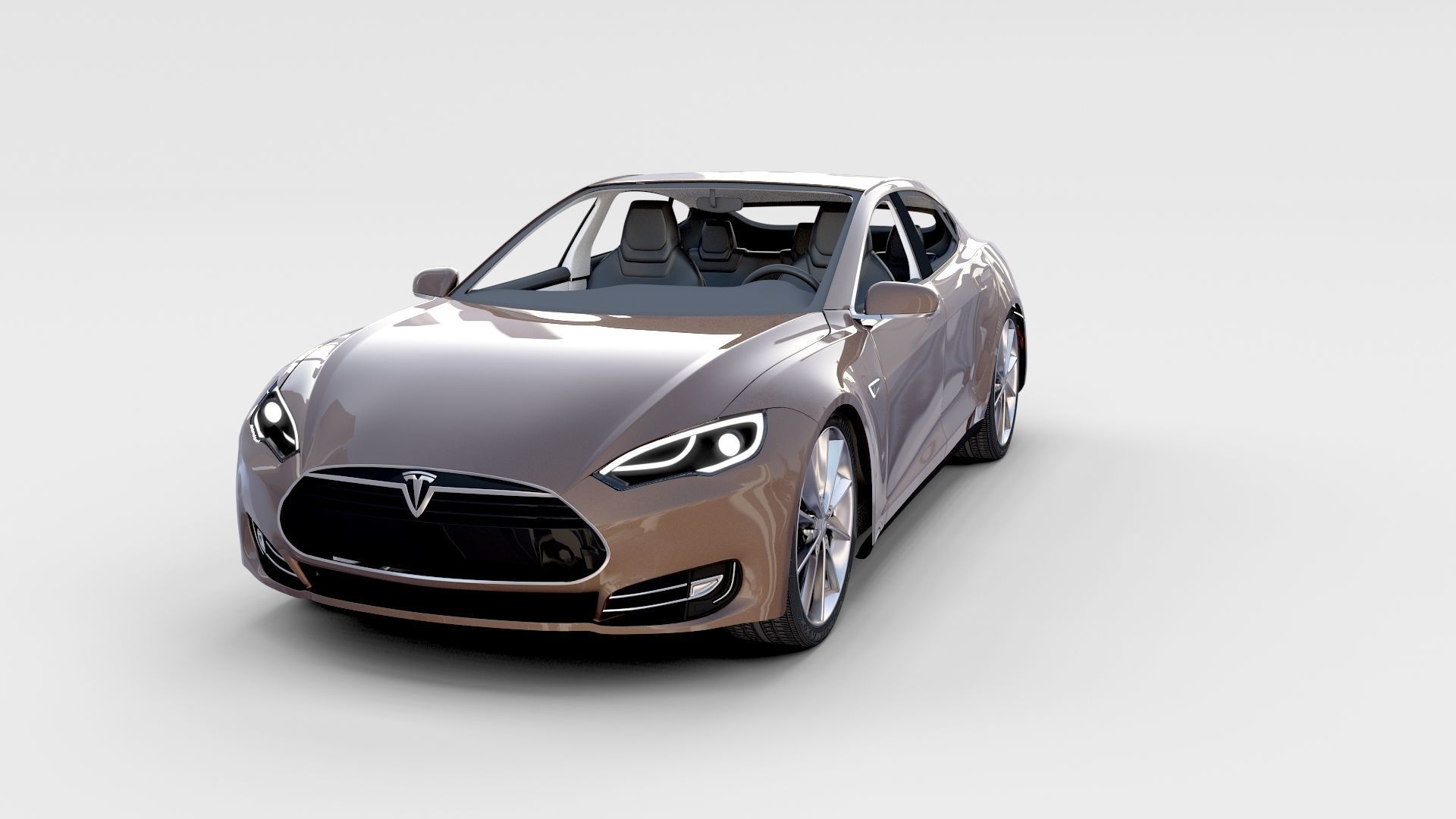 Tesla Model S with chassis interior rev 3D model_13