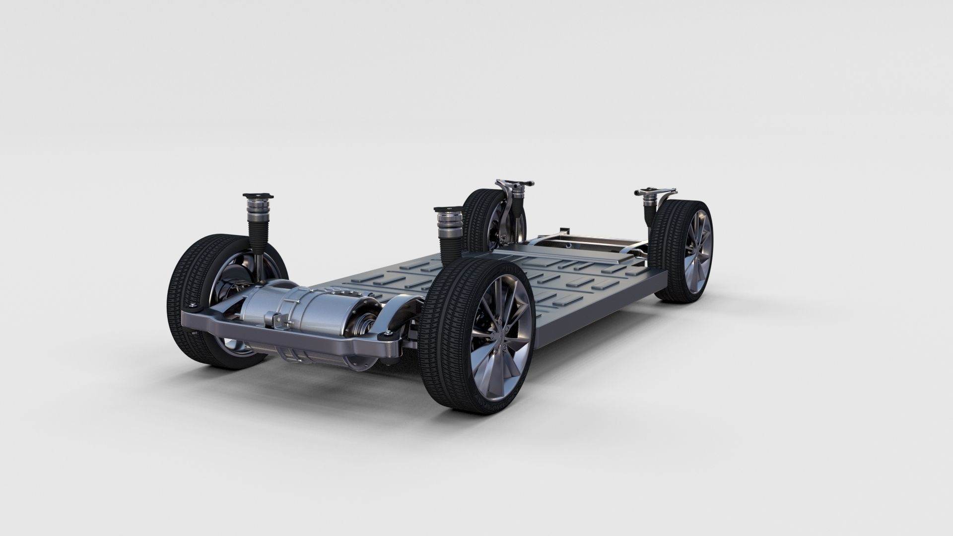 Tesla Model S with chassis interior rev 3D model_54