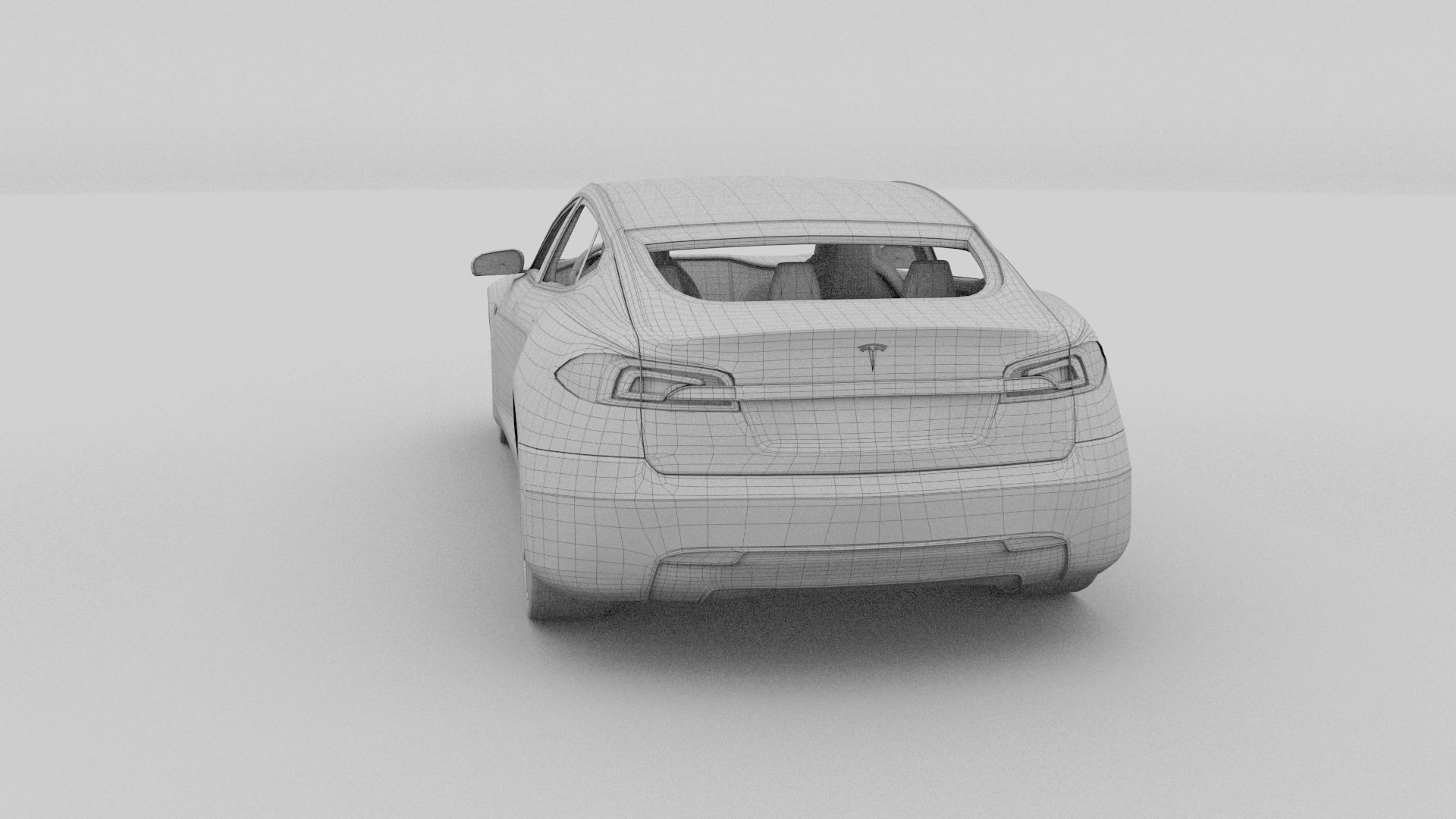 Tesla Model S with chassis interior rev 3D model_67