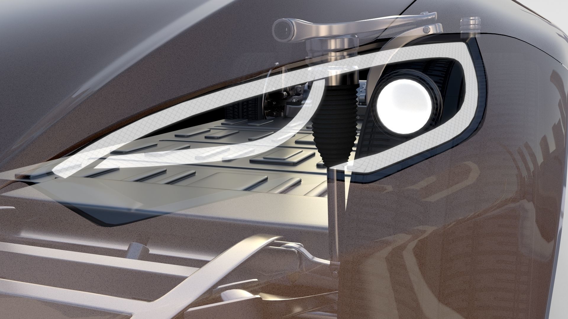 Tesla Model S with chassis interior rev 3D model_83