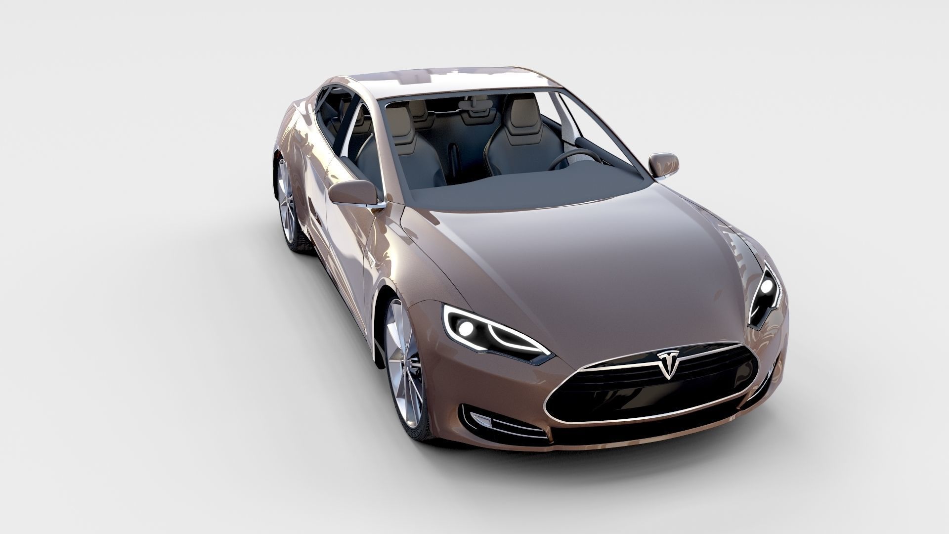 Tesla Model S with chassis interior rev 3D model_2