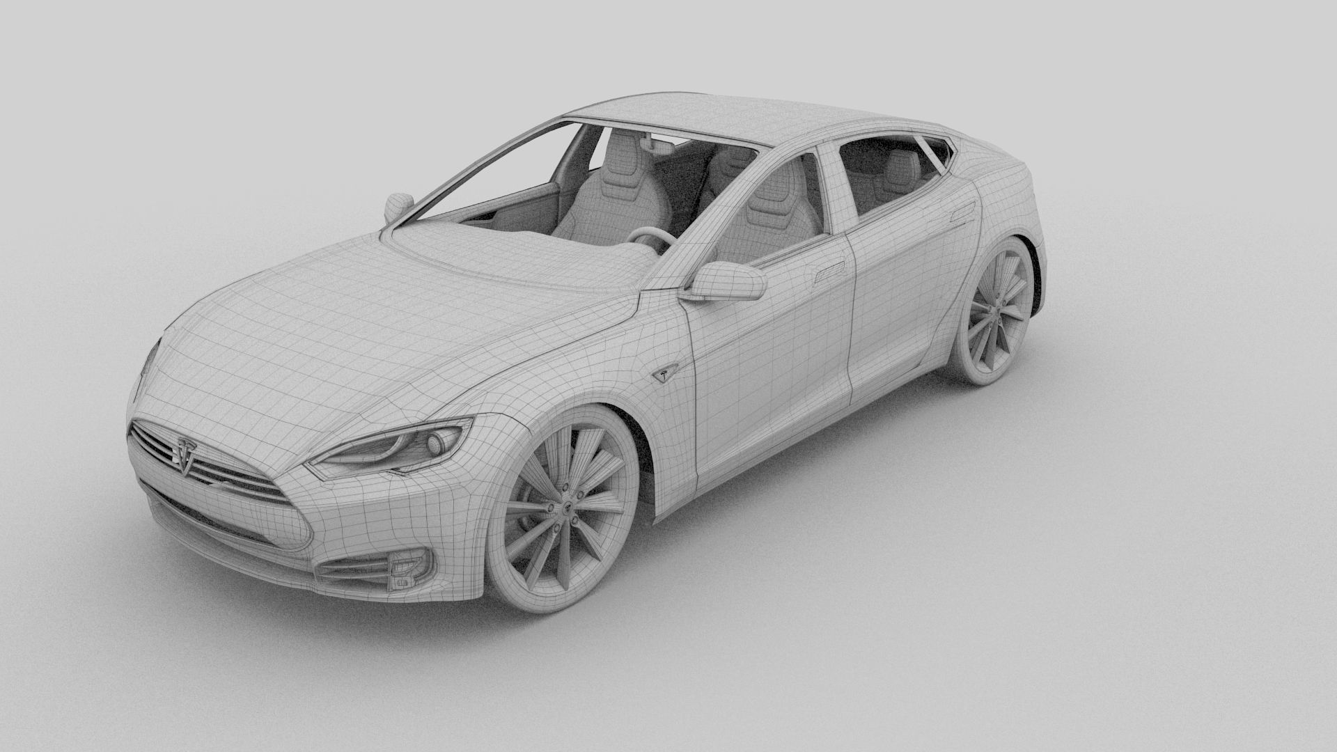 Tesla Model S with chassis interior rev 3D model_18