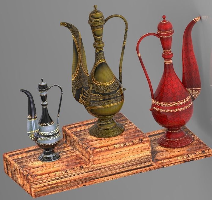 Art of mughal empire islamic mughal art Free 3D model_12