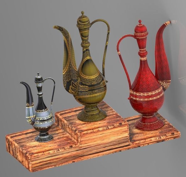 Art of mughal empire islamic mughal art Free 3D model_14