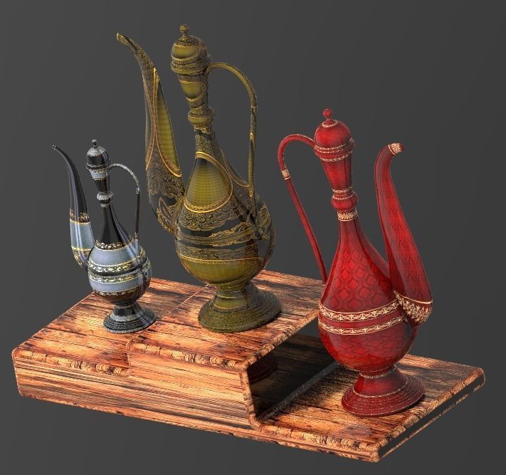 Art of mughal empire islamic mughal art Free 3D model_13
