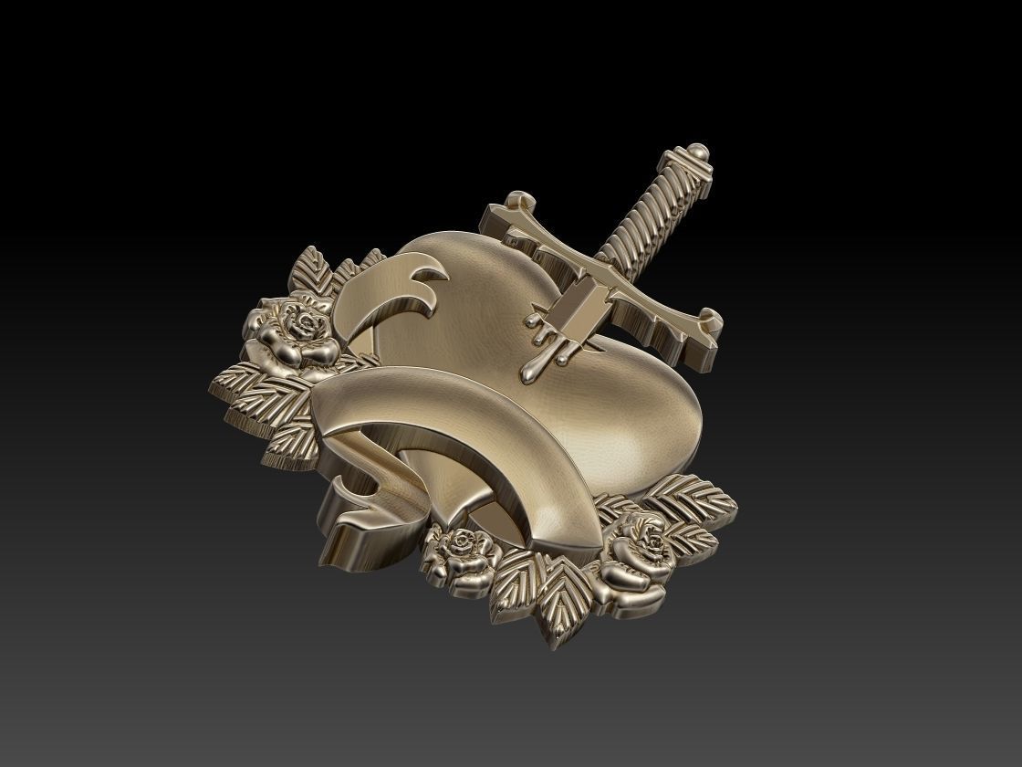 Sword Heart 3D print model_13